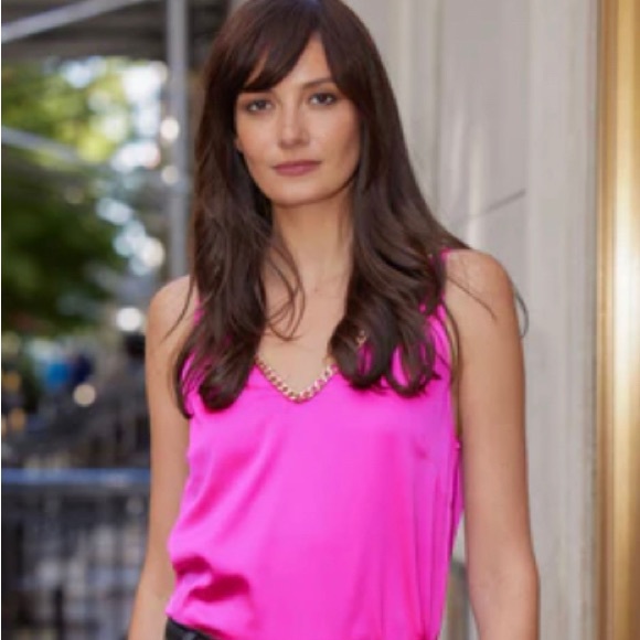 Generation Love Tops - Dallas Chain Tank, Generation Love, Hot Pink, size L, new